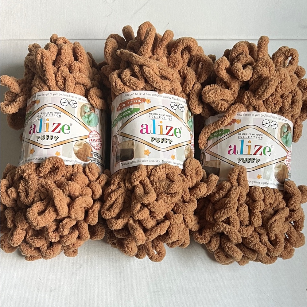 Alize Puffy Yarn in Brown